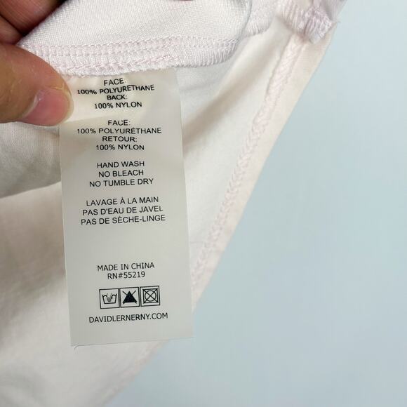 David Lerner Womens Small Light Pink Faux Leather Camisole Tank Top Mixed Media - Picture 8 of 8